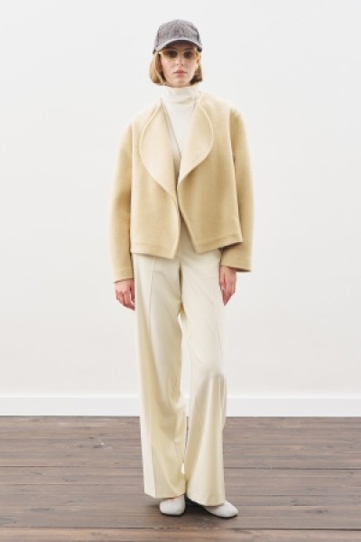 YÜNLÜ KISA CEKET KUM 