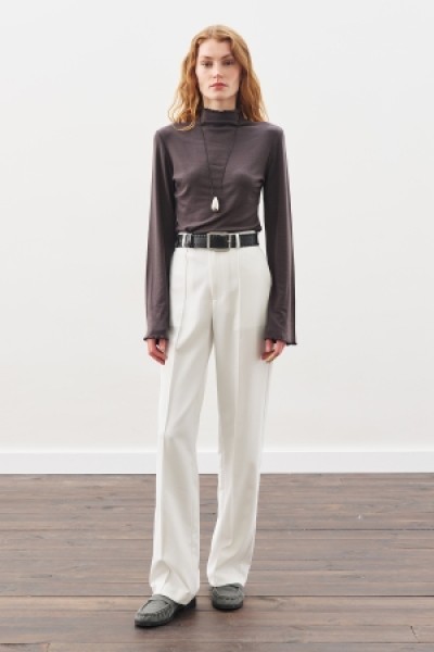 BALIKÇI YAKA BLUZ ANTRASİT 