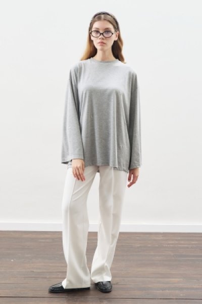 ÇITÇIT AYARLAMALI TSHIRT GRİ MELANJ 