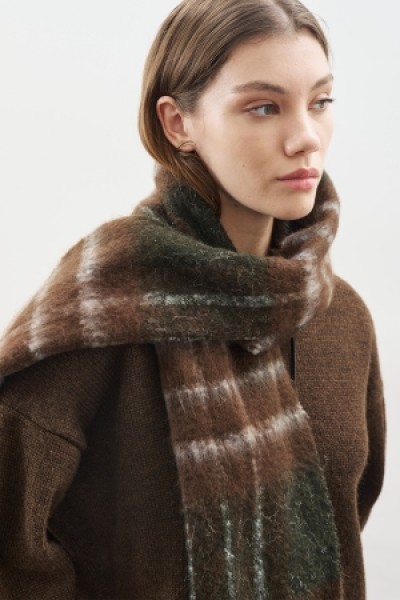 EKOSE DESENLİ ATKI GRİ 