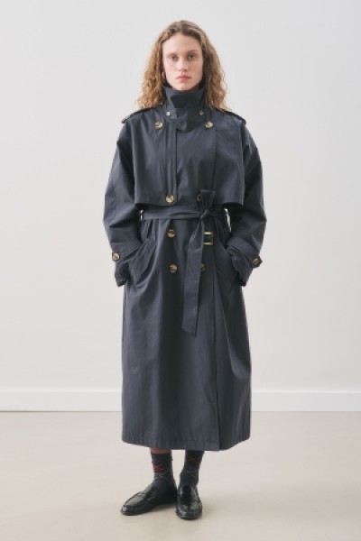 ZURICH OVERSIZE TRENCH COAT NAVY 