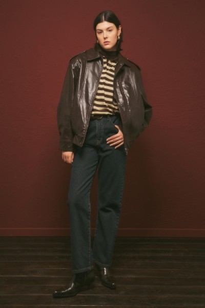 RETRO TARZ OVERSIZE DERİ CEKET ACI KAHVE 