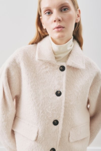 BOUCLE KISA KABAN EKRU 