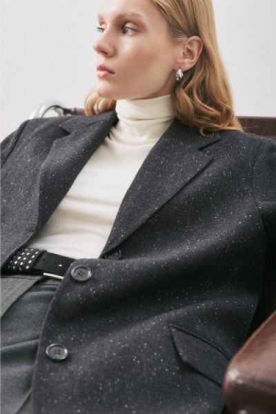 NORRIS YÜN BLAZER CEKET DARK GREY MELANGE 