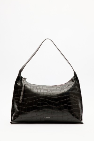 CROCODILE LEATHER TOTE BAG BROWN 