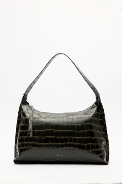 CROCODILE LEATHER TOTE BAG KHAKI 