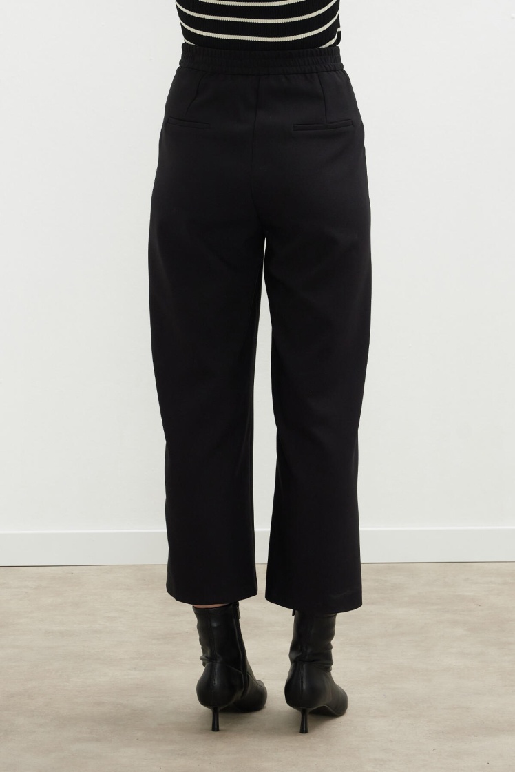 Linen-blend culotte trousers