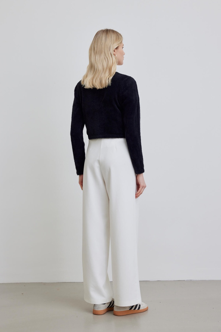 Side pleated palazzo pants by Bhava | The Secret Label